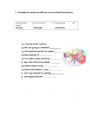 English worksheet: Adverbs of frequency