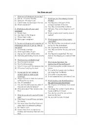 English Worksheet: How Green are you