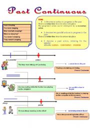 English Worksheet: PAST CONTINUOUS