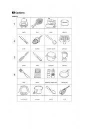 English Worksheet: Cookery