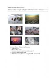 English Worksheet: natural disasters