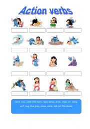 English Worksheet: Lilo and Stitch