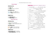 English worksheet: Present Simple, Simple Past Tense