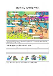 English Worksheet: LETS GO TO THE PARK