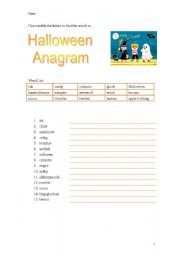 English worksheet: Exercise for Halloween