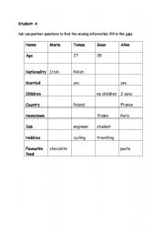 English worksheet: Gap fill questions