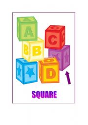 English Worksheet: SHAPES FLASHCARDS