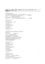English worksheet: a song from ashlee simson