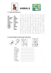 English worksheet: Animals