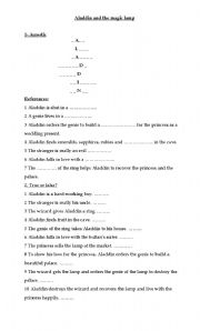 English worksheet: Aladdin