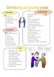 English Worksheet: Introducing and greeting people