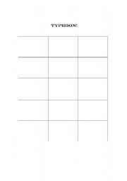 English Worksheet: Typhoon vocabulary game