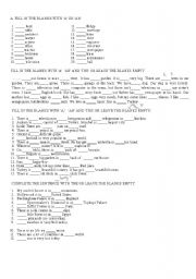 English Worksheet: A-an-the