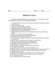 English Worksheet: October Sky Worksheet