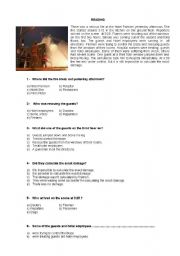 English Worksheet: comprehension 