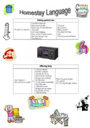 English Worksheet: Homestay language