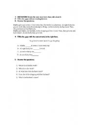 English worksheet: Dictation to improve listening and memory ( group of exercises)
