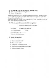 English Worksheet: Dictation to improve listening and memory ( group of exercises)