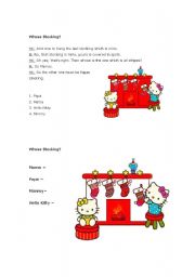 English worksheet: Whose Stocking?