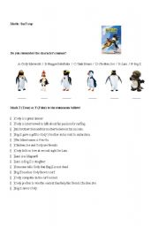 English Worksheet: Movie: Surfs up