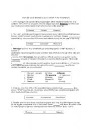 English worksheet: Linkers 