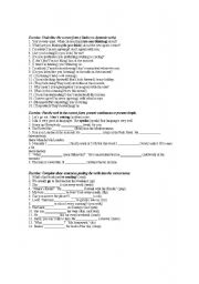 English Worksheet: present simple and present continous