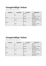 English worksheet: Irregular Verbs -3