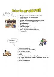 English Worksheet: classroom rules