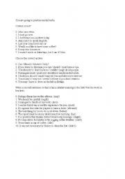 English Worksheet: Modal verbs