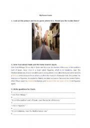 English worksheet: My home town