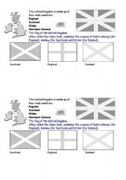 English Worksheet: Great Britain (flag story)