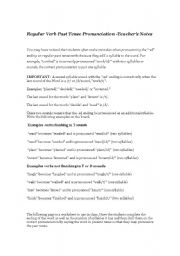 English Worksheet: Past tense ED Pronunciation