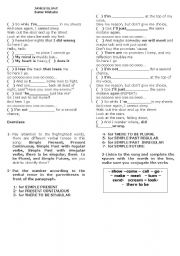 English Worksheet: Song: Grammar test