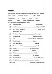 English Worksheet: Passive Voice