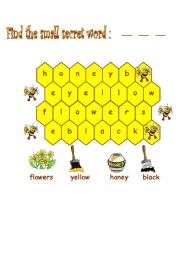 English Worksheet: bees puzzle