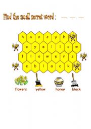 English worksheet: bees puzzle