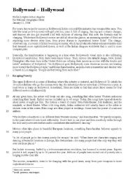 English Worksheet: Bollywood - text