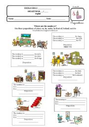 English Worksheet: Where are the monkeys?