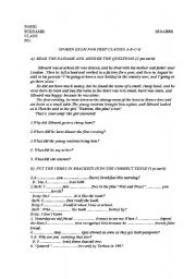 English worksheet: SPOKEN EXAM FOR PREP CLASSES 