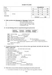 English worksheet: START UP QUIZ