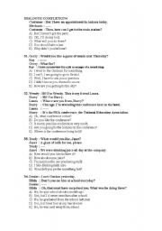 English worksheet: DIALOGUE COMPLETION PART 4