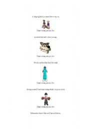 English Worksheet: A helping Hand