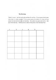 English Worksheet: Word Battleship