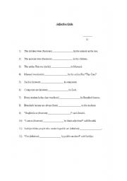 English Worksheet: -ED/-ING Adjective Quiz