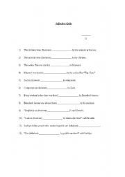 English worksheet: -ED/-ING Adjective Quiz