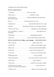 English Worksheet: easy comparatives and superlatives