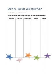 English Worksheet: adverb of frequency
