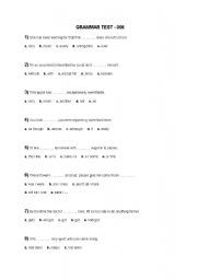 English Worksheet: Grammar test 06   with answer keys