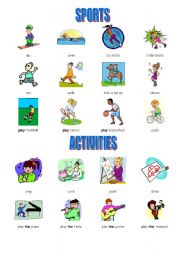 Sports and Activities vocabulary