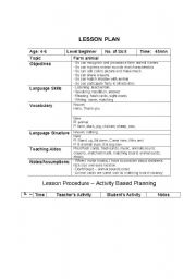 English Worksheet: farm animal